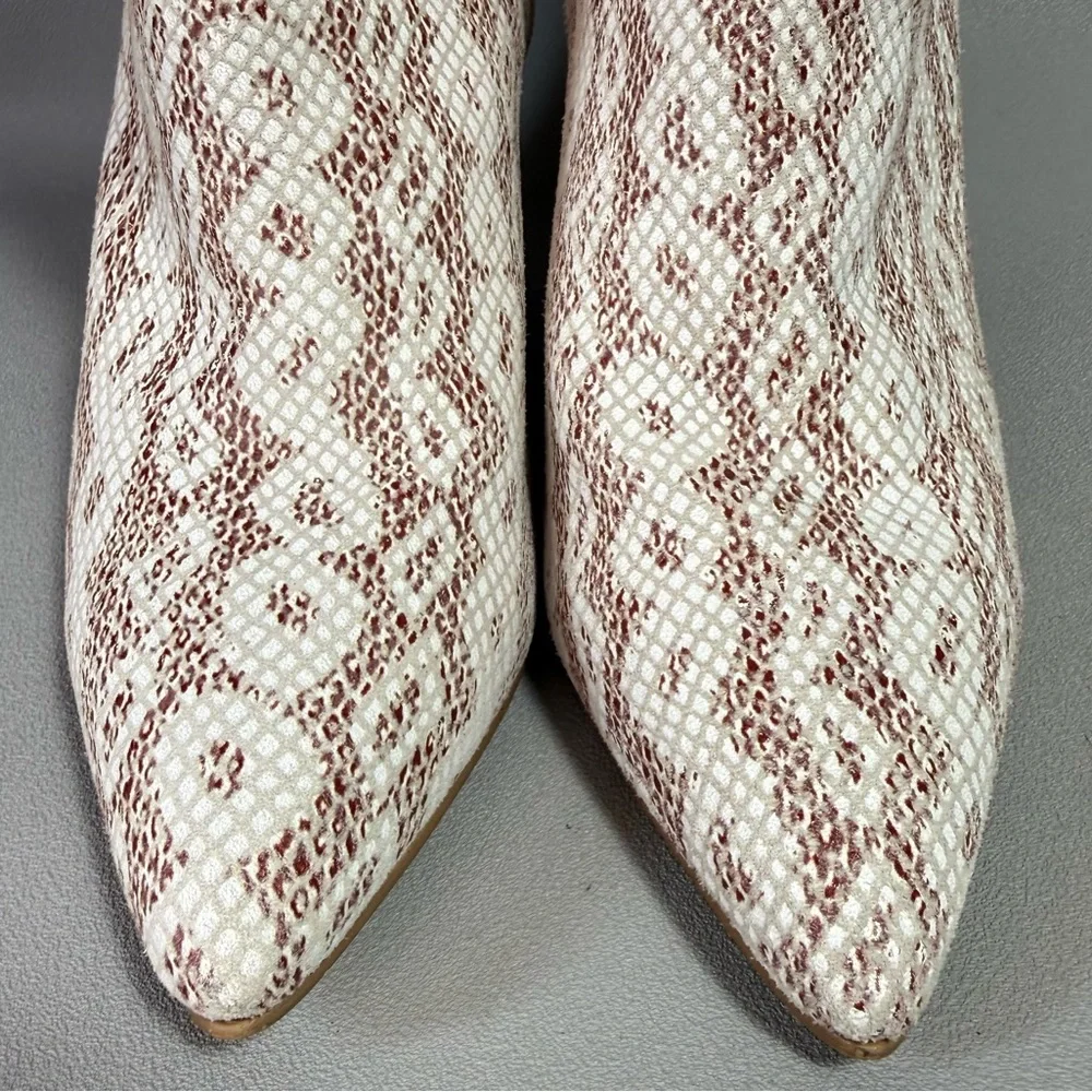 Dingo Kitty Kat Snake Print Fringe Tall Western Leather Boots like new